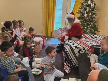 Santa visits a local daycare